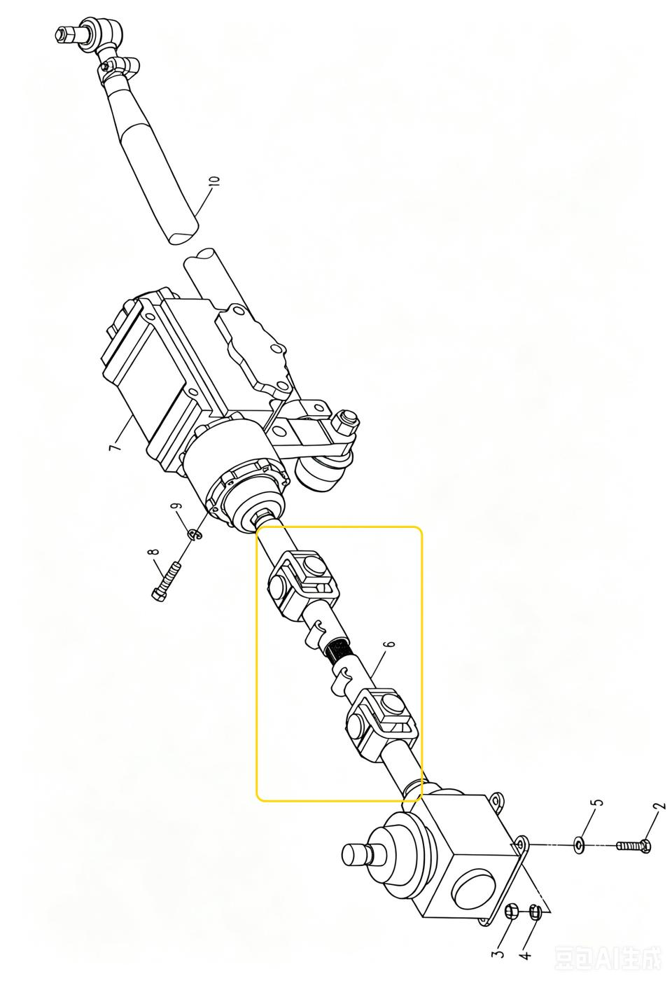 103230001 STEERING TRANSMISSION SHAFT
