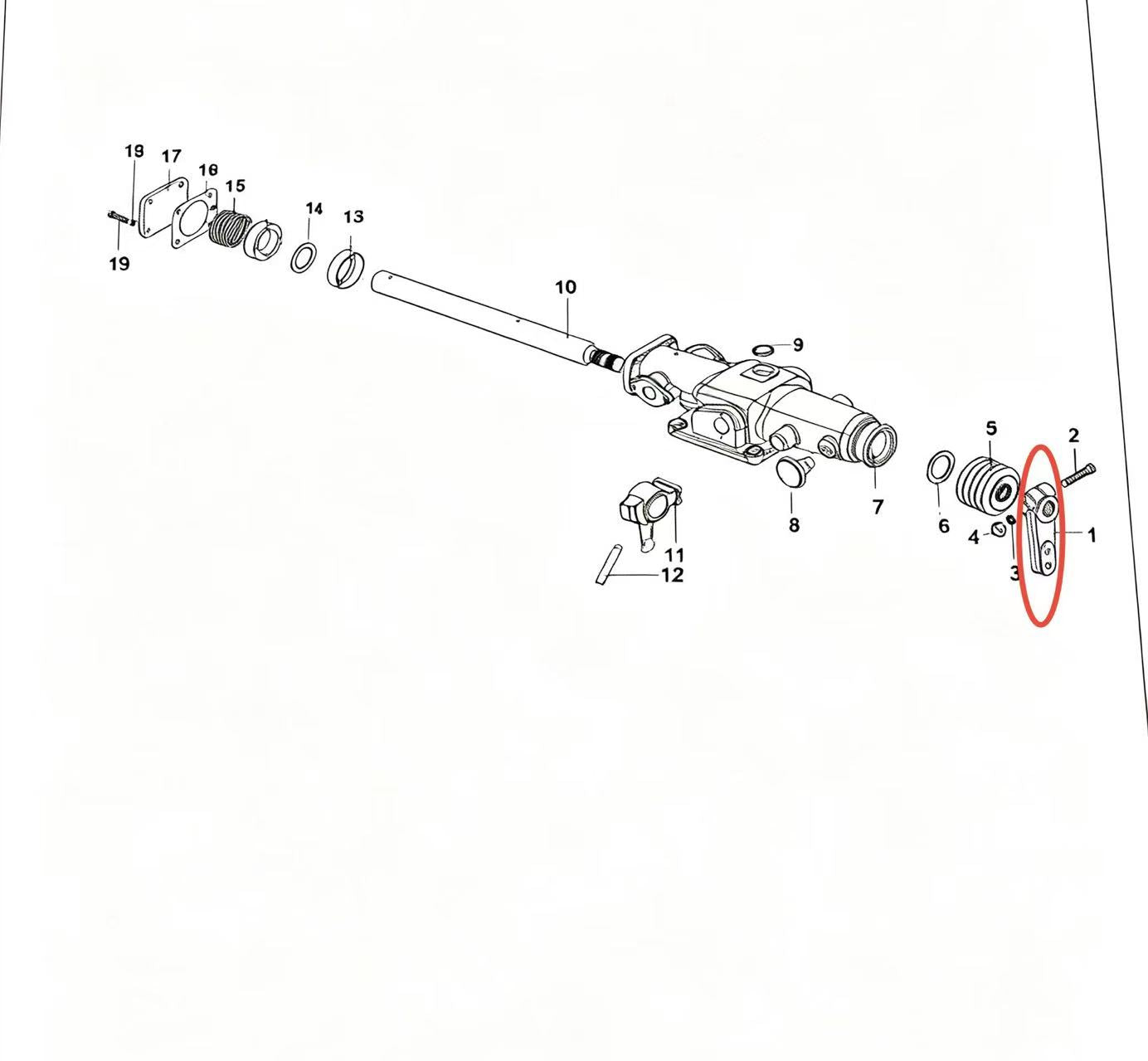 F96035-37 ZOOMLION BRAND SPECIAL CHASSIS FOR TRUCK CRANE-OUTER GEARSHIFT ARM