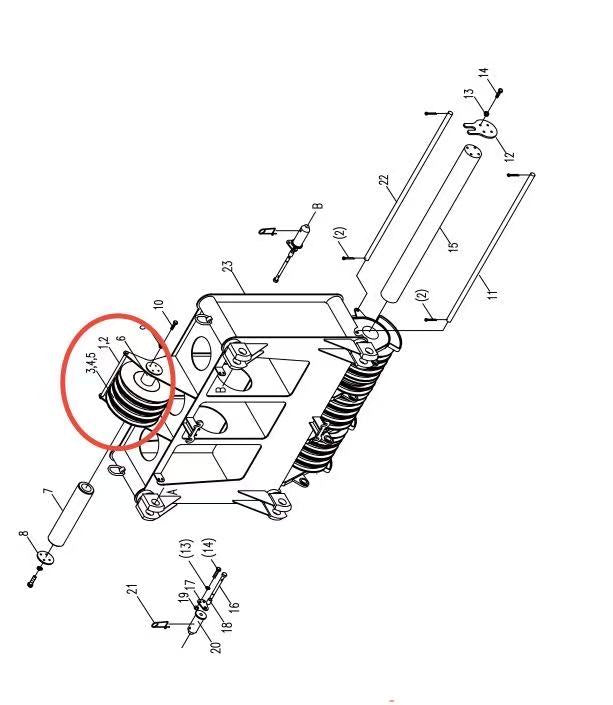 00663302100200004 ZOOMLION QUY500W CRAWLER CRANE -SHEAVE ASSEMBLY-450 TON BOOM HEAD-PULLEY ASSEMBLY