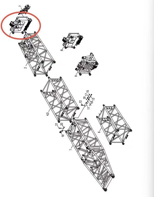 00662000100600000 ZOOMLION 500 TON CRAWLER CRANE | QUY500W WIND POWER CRAWLER CRANE-BOOM SYSTEM-450 TON BOOM HEAD