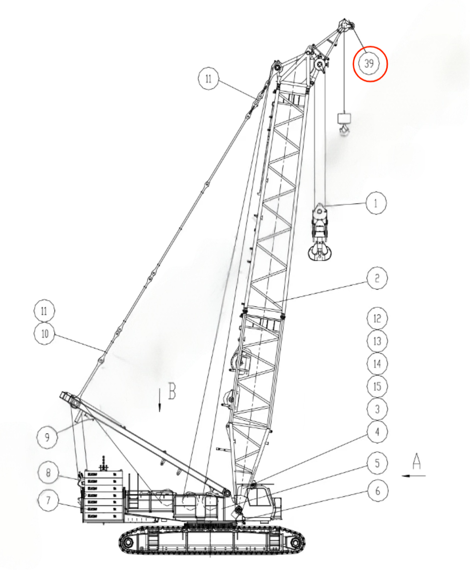 175001135 BOOM CAP SINGLE PULLEY HIGH QUALITY