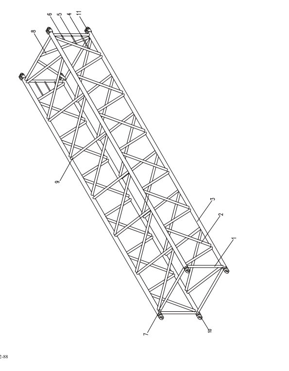 D00662006600800000Z ZOOMLION QUY500W CRAWLER CRANE -BOOM SYSTEM‑TOP SECTION OF TOWER BOOM-12‑METER TOWER BOOM SECTION