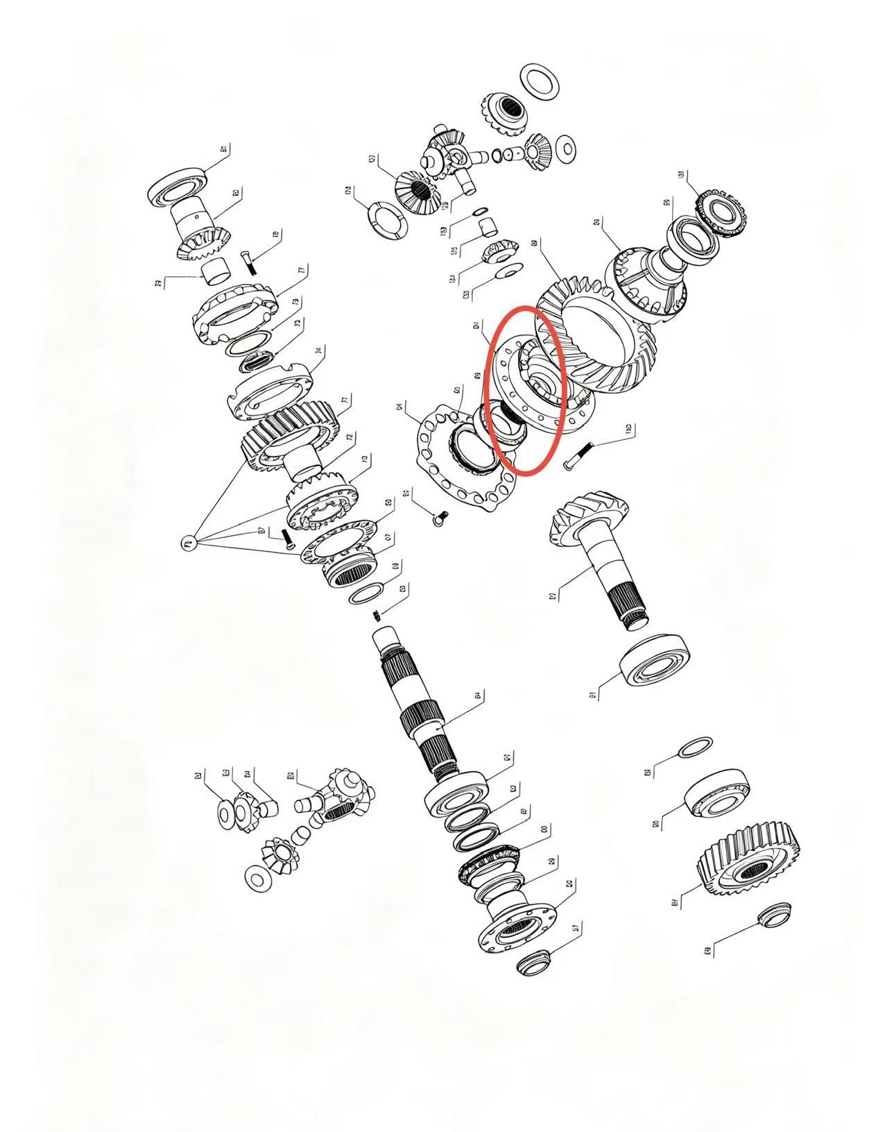 A2302084 ZOOMLION BRAND SPECIAL CHASSIS FOR TRUCK CRANE-MIDDLE AXLE MAIN REDUCER ASSEMBLY-DIFFERENTIAL HOUSING
