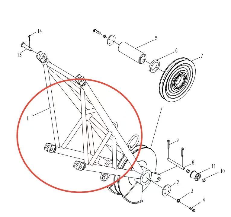 00663600101410001 ZOOMLION 500 TON CRAWLER CRANE | QUY500W WIND POWER CRAWLER CRANE-SHEAVE ASSEMBLY-GOOSE HEAD FRAME-GOOSE HEAD FRAME WELDING
