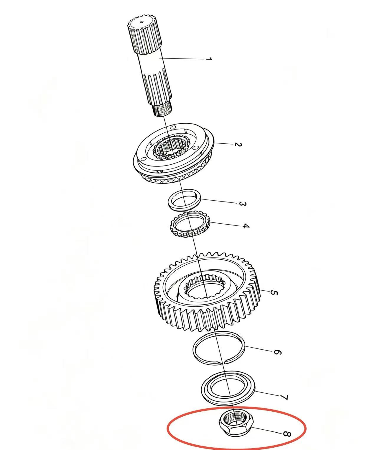 F96006 ZOOMLION BRAND SPECIAL CHASSIS FOR TRUCK CRANE-FLANGE NUT