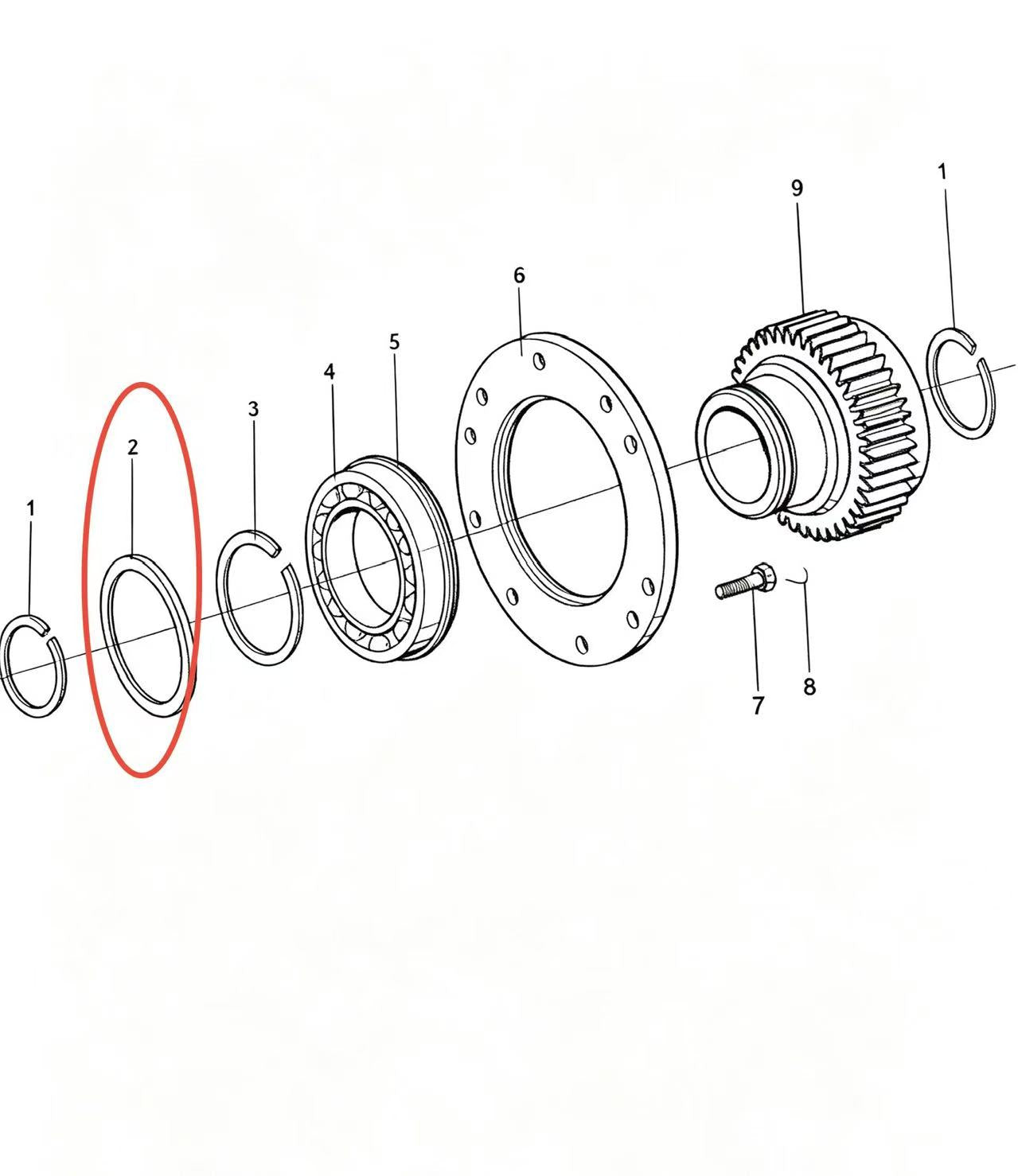 C01033 ZOOMLION BRAND SPECIAL CHASSIS FOR TRUCK CRANE-FIXING RING FOR RETAINER RING