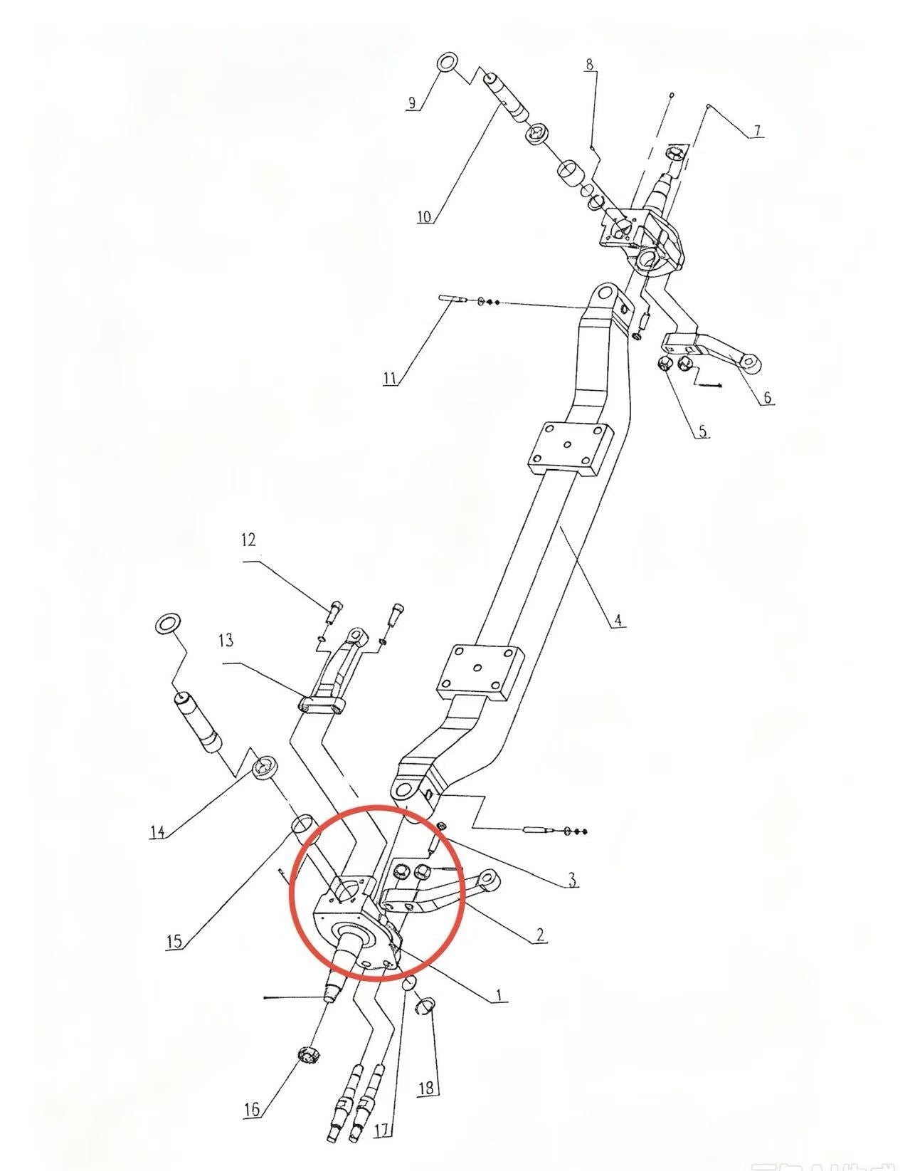 L3001017X07D ZOOMLION BRAND SPECIAL CHASSIS FOR TRUCK CRANE-BRAKE ASSEMBLY-STEERING KNUCKLE