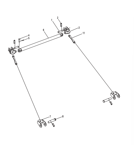 D00662015400600000Z ZOOMLION QUY500W CRAWLER CRANE-BOOM SYSTEM-STANDARD BOOM TIE PLATE GUY ROPE ASSEMBLY