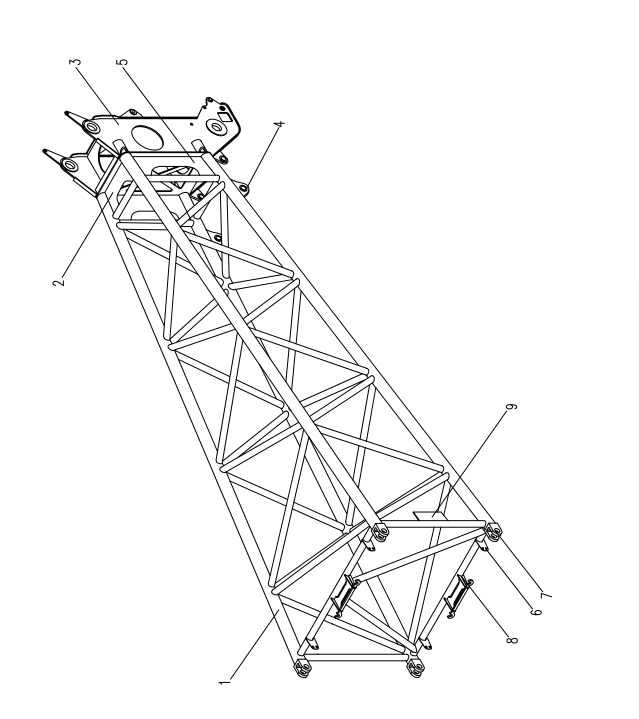 D00662006600400000Z ZOOMLION QUY500W CRAWLER CRANE -BOOM SYSTEM‑TOP SECTION OF TOWER BOOM