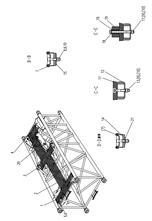D00662000103400000Z ZOOMLION 500 TON CRAWLER CRANE | QUY500W WIND POWER CRAWLER CRANE-TOP SECTION BOOM ACCESSORIES INSTALLATION