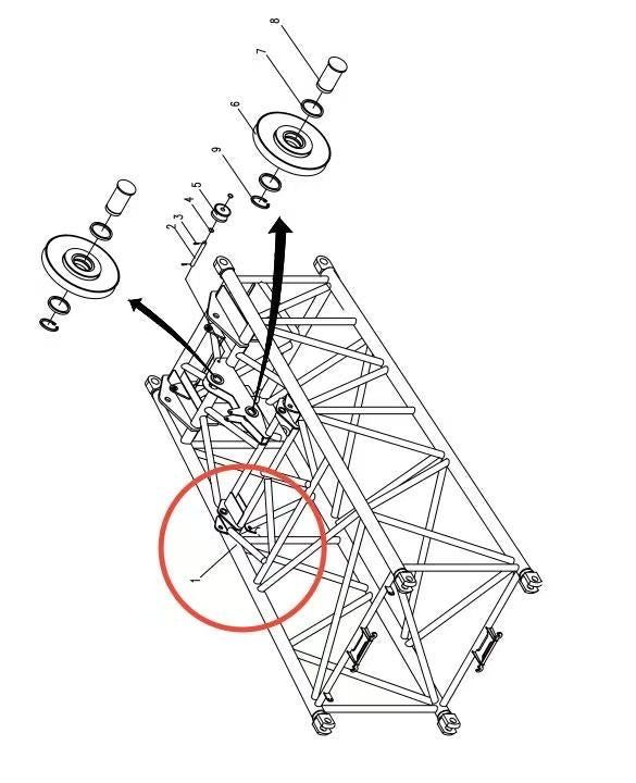 00662000100410000 ZOOMLION 500 TON CRAWLER CRANE | QUY500W WIND POWER CRAWLER CRANE-BASE BOOM SECTION-TOP BOOM SECTION