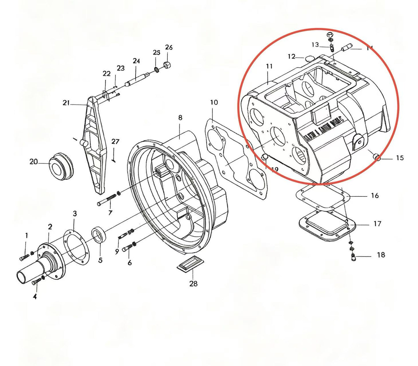 JS100-1701015-5 ZOOMLION BRAND SPECIAL CHASSIS FOR TRUCK CRANE-TRANSMISSION HOUSING