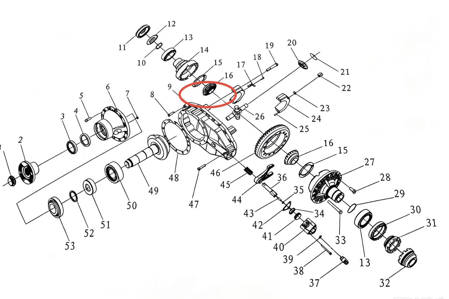 81.35106.0042 ZOOMLION BRAND SPECIAL CHASSIS FOR TRUCK CRANE-AXLE SHAFT GEAR