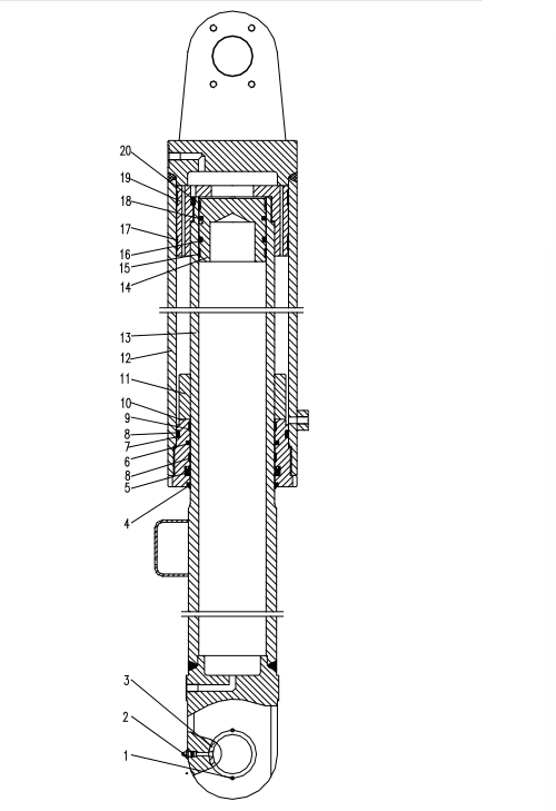 D1010200025Z ZOOMLION QUY500W CRAWLER CRANE -BOOM SYSTEM-TOWER BOOM ACCUMULATOR CYLINDER