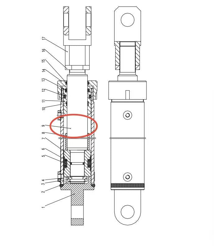 SYG63/45-170-3000 ZOOMLION QUY500W CRAWLER CRANE -CONTROL SYSTEM-OPERATOR CAB-PISTON ROD