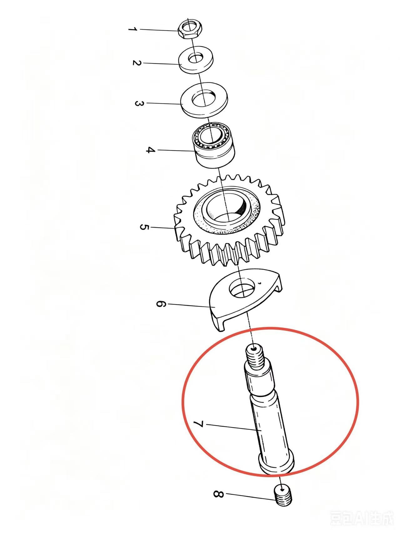 16405 ZOOMLION BRAND SPECIAL CHASSIS FOR TRUCK CRANE-REVERSING INTERMEDIATE SHAFT