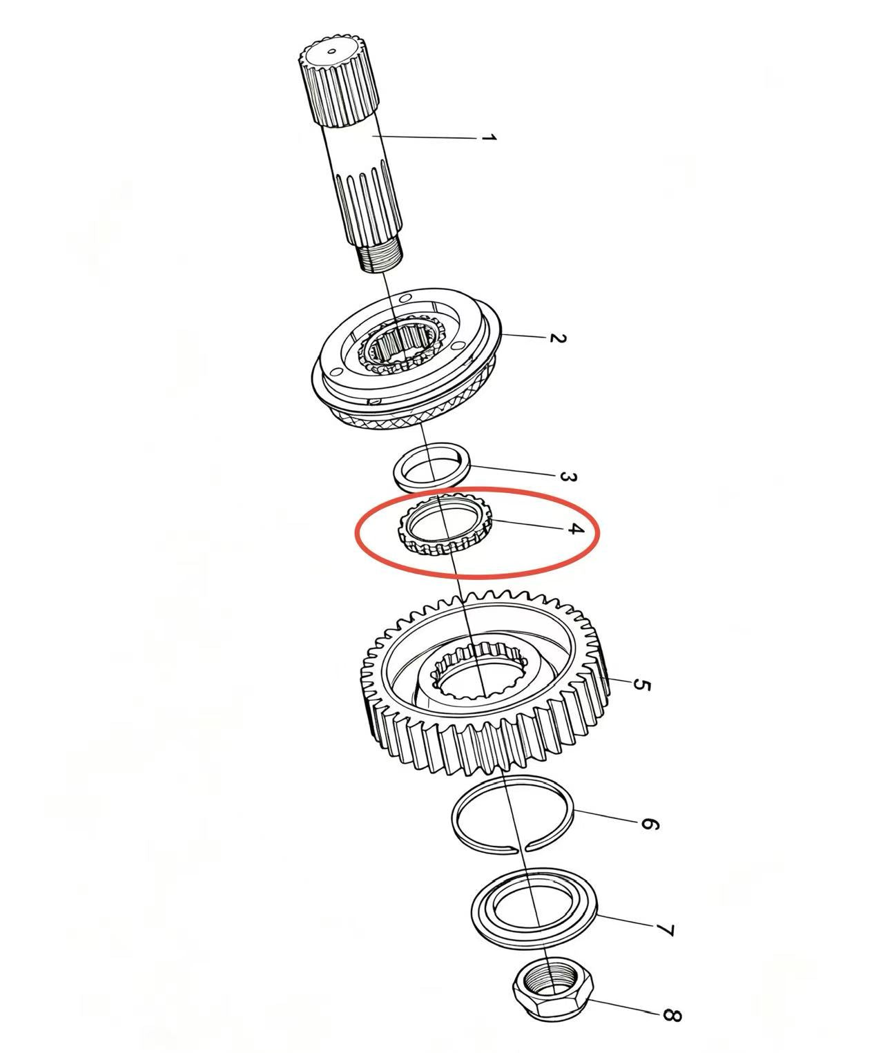 14331 ZOOMLION BRAND SPECIAL CHASSIS FOR TRUCK CRANE-MAIN SHAFT GEAR SHIM OF AUXILIARY GEARBOX