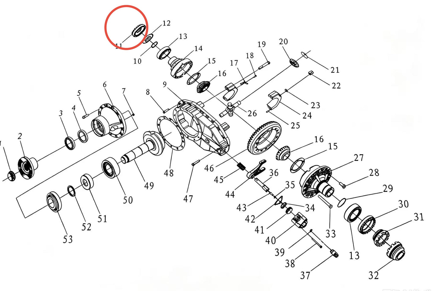 81.35125.0004 ZOOMLION BRAND SPECIAL CHASSIS FOR TRUCK CRANE-ADJUSTING NUT