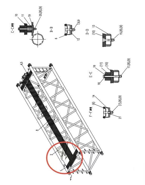 1991900017 ZOOMLION 500 TON CRAWLER CRANE | QUY500W WIND POWER CRAWLER CRANE-12 M BOOM ACCESSORIES INSTALLATION-SIDEWALK