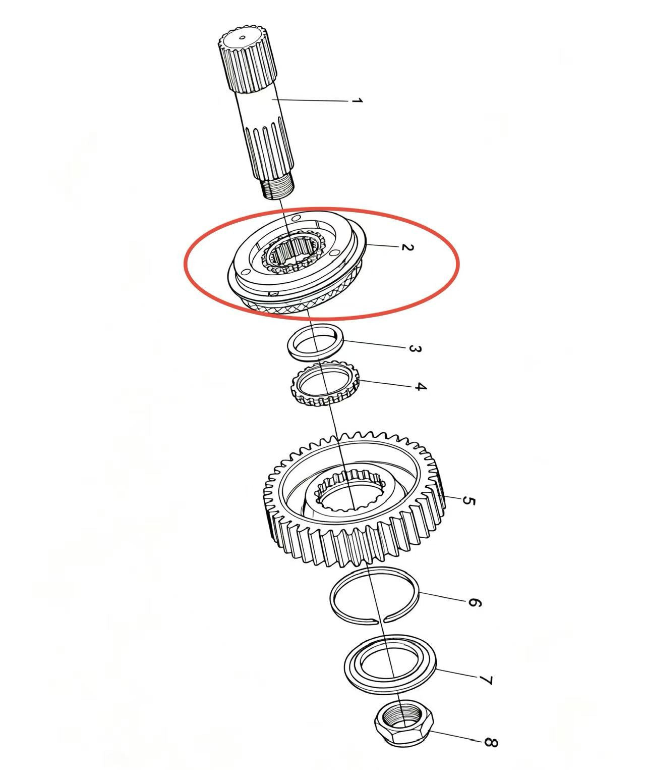 A-5119 ZOOMLION BRAND SPECIAL CHASSIS FOR TRUCK CRANE-EXTENSIONAL INTERMEDIATE SHAFT WELDED ASSY. OF AUXILIARY GEARBOX