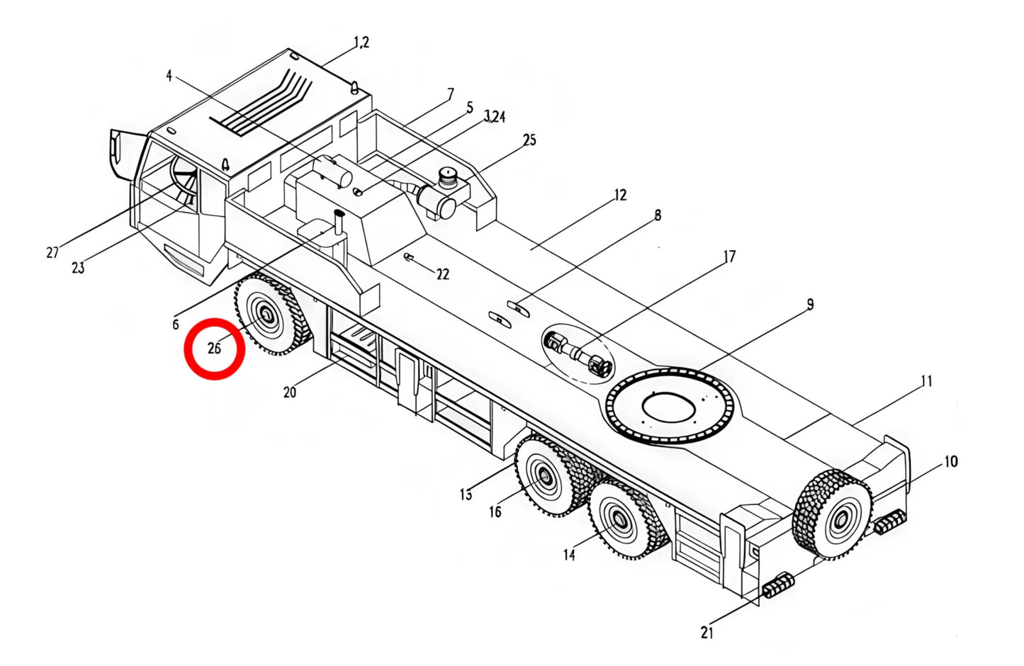 1030100153 HIGH QUALITY FRONT AXLE (ZOOMLION FRONT AXLE)