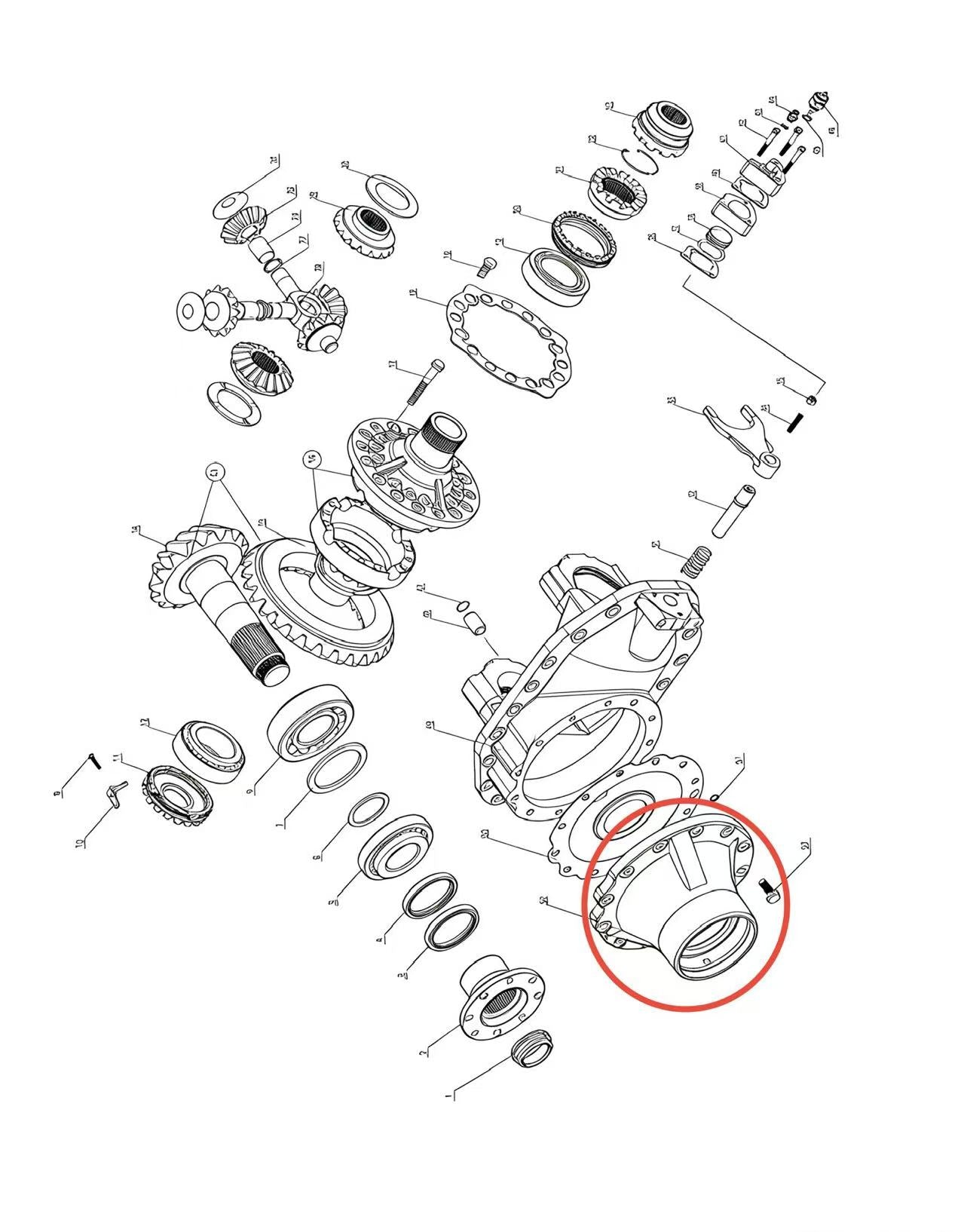 A2302115 ZOOMLION BRAND SPECIAL CHASSIS FOR TRUCK CRANE-BEARING BRACKET