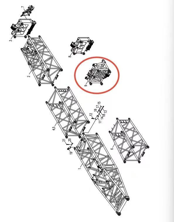 00662000101800000 ZOOMLION 500 TON CRAWLER CRANE | QUY500W WIND POWER CRAWLER CRANE-BOOM SYSTEM-12 METER BOOM (Ⅰ)
