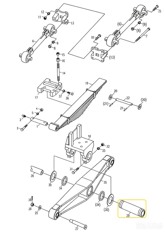 00766029004500000  AXLE TUBE