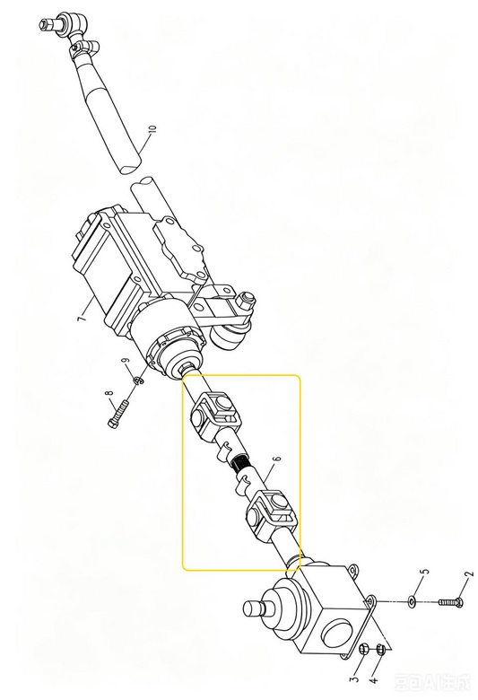 103230001  STEERING TRANSMISSION SHAFT