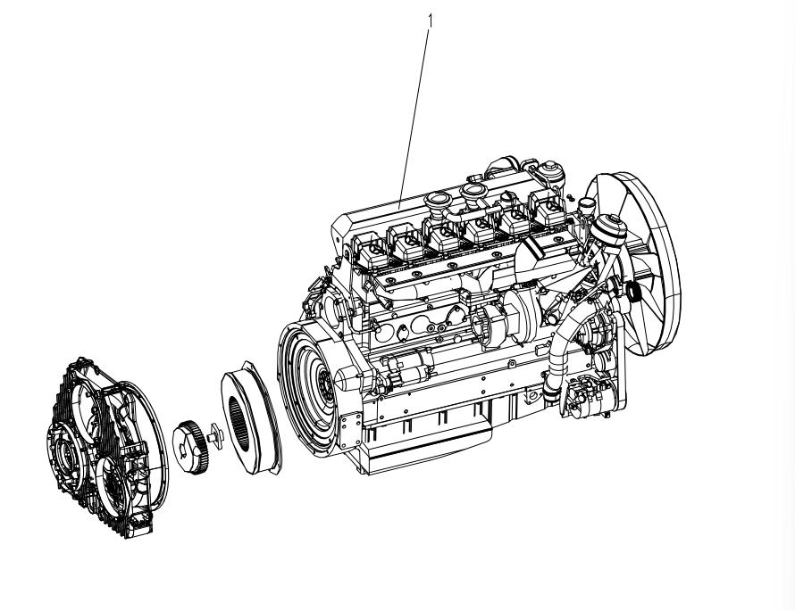 1010500018 ZOOMLION QUY500W CRAWLER CRANE -POWER SYSTEM-DIESEL ENGINE