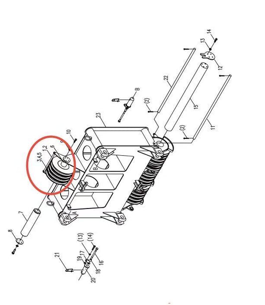 00663302100200004 ZOOMLION QUY500W CRAWLER CRANE -SHEAVE ASSEMBLY-450 TON BOOM HEAD-PULLEY ASSEMBLY