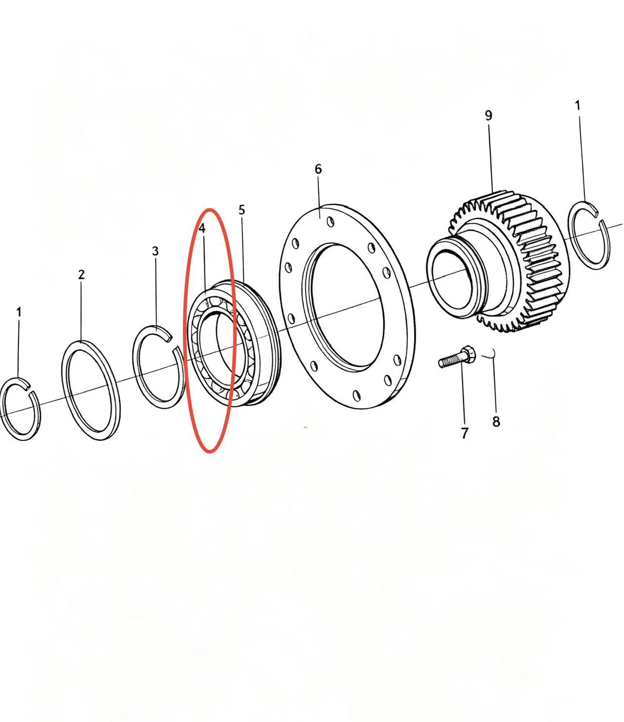 16138 ZOOMLION BRAND SPECIAL CHASSIS FOR TRUCK CRANE-SINGLE-ROW RADIAL BALL BEARING WITH STOP GROOVE