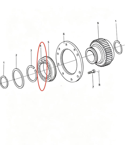 16138 ZOOMLION BRAND SPECIAL CHASSIS FOR TRUCK CRANE-SINGLE-ROW RADIAL BALL BEARING WITH STOP GROOVE