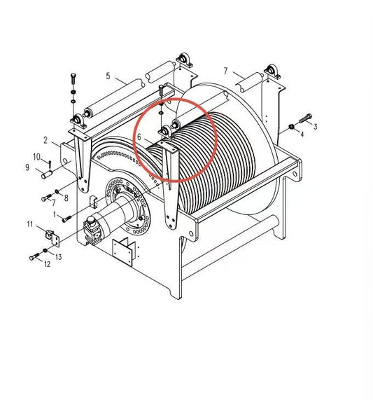 1030200126 ZOOMLION QUY500W CRAWLER CRANE -LIFTING MECHANISM-WINCH REDUCER + MOTOR