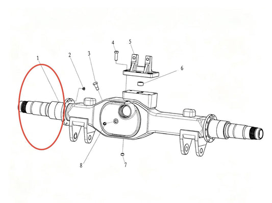 DZ9114335100 ZOOMLION BRAND SPECIAL CHASSIS FOR TRUCK CRANE-INTERMEDIATE AXLE HOUSING-MIDDLE AXLE CASE ASSEMBLY