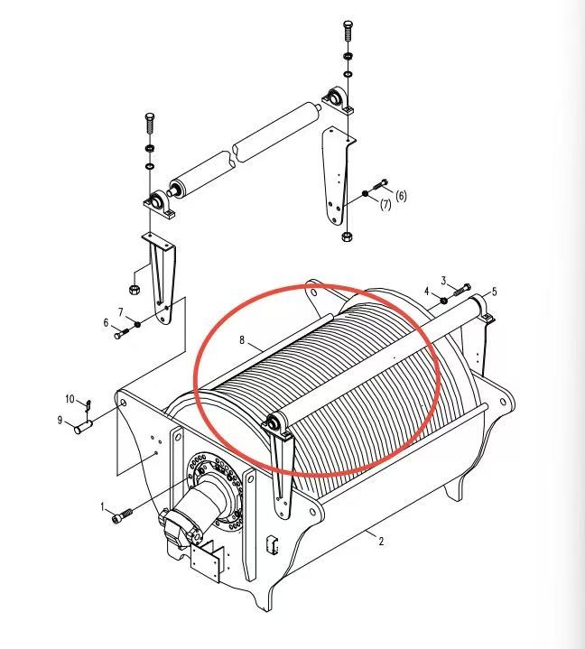 1030200471 ZOOMLION QUY500W CRAWLER CRANE -LUFFING MECHANISM-MAIN WINCH REDUCER + MOTOR + SENSOR