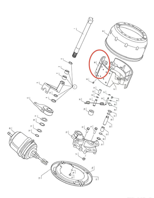 3501041A ZOOMLION BRAND SPECIAL CHASSIS FOR TRUCK CRANE-BRAKE ASSEMBLY-BRAKE LINING