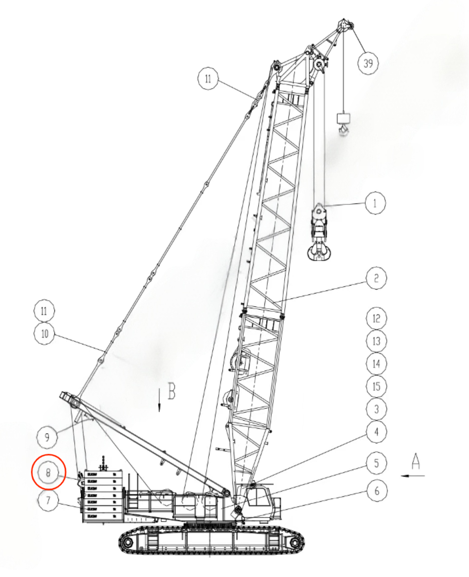 174000037 LUFFING PULLEY BLOCK HIGH QUALITY