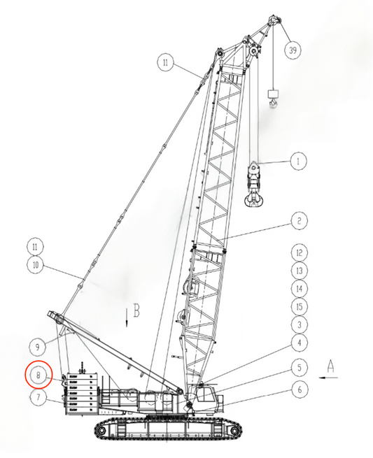 174000037 LUFFING PULLEY BLOCK HIGH QUALITY