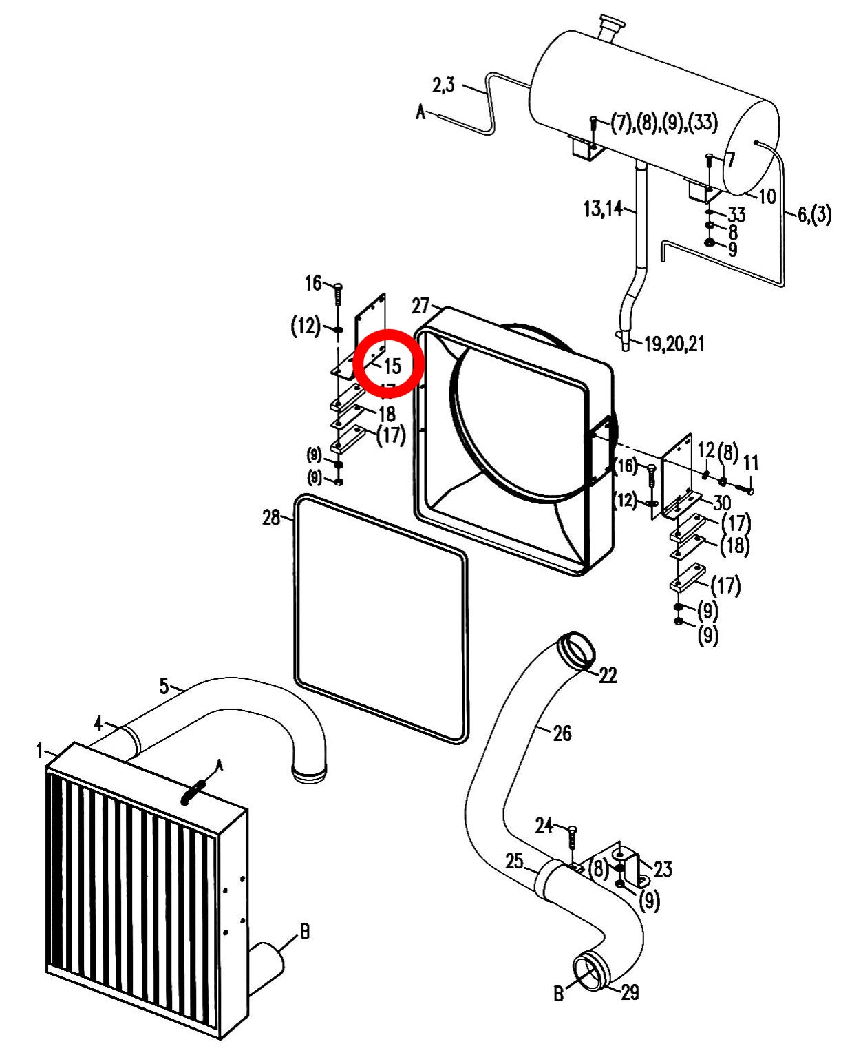 00671441330001010 HIGH QUALITY RADIATOR RIGHT BRACKET