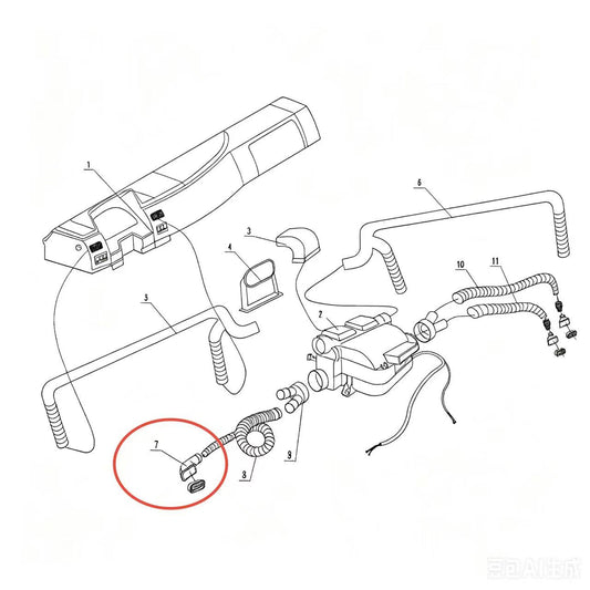 PW21/53-10231 ZOOMLION BRAND SPECIAL CHASSIS FOR TRUCK CRANE-AIR PORT ASSY. FOR BLOWING FOOT