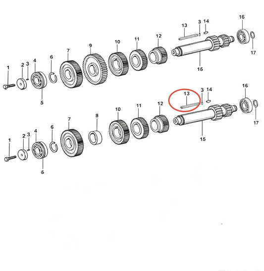 19673  ZOOMLION BRAND SPECIAL CHASSIS FOR TRUCK CRANE-SQUARE KEY OF INTERMEDIATE SHAFT