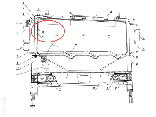 JZL1/53-03011 FRONT WINDSHIELD