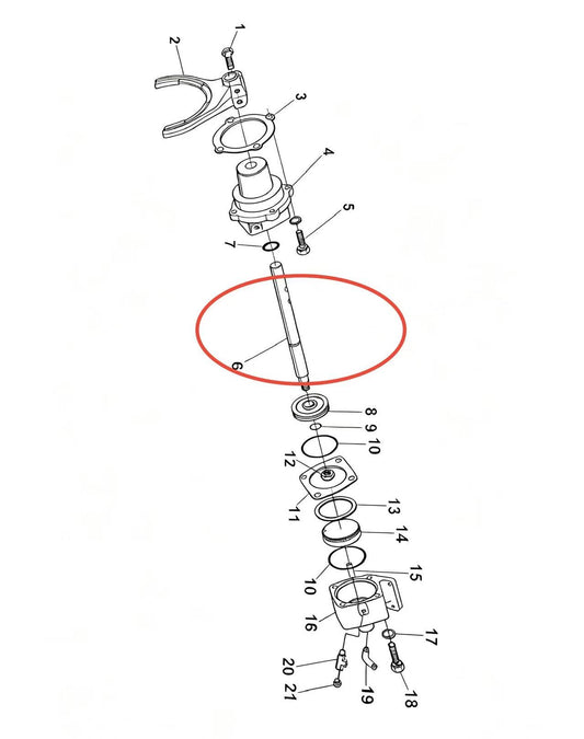 16993  ZOOMLION BRAND SPECIAL CHASSIS FOR TRUCK CRANE-RANGE FORK SPINDLE