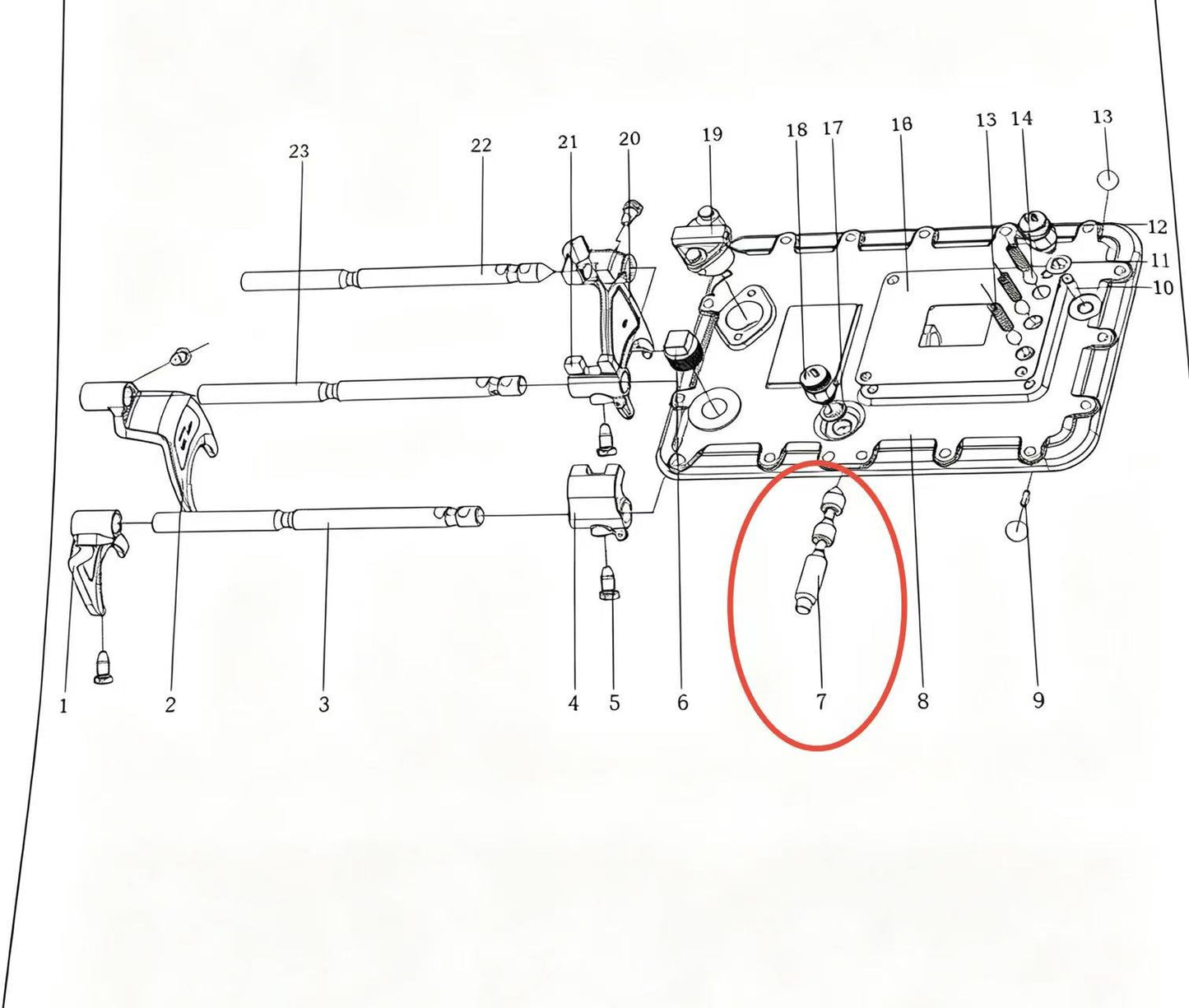 17177 ZOOMLION BRAND SPECIAL CHASSIS FOR TRUCK CRANE-SLAVE ROD