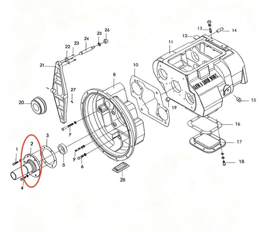 F91409-17  ZOOMLION BRAND SPECIAL CHASSIS FOR TRUCK CRANE-THE 1ST SHAFT BEARING COVER