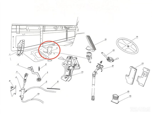 JZL3/51-08021 ZOOMLION BRAND SPECIAL CHASSIS FOR TRUCK CRANE-ELECTRONIC ACCELERATOR BRACKET