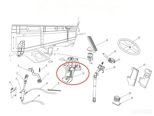 PQP ZOOMLION BRAND SPECIAL CHASSIS FOR TRUCK CRANE-STEERING POLE BRACKET ASSY