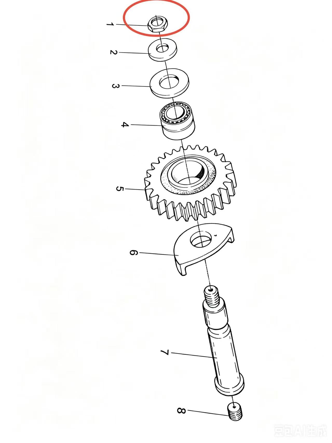 GB890-80  ZOOMLION BRAND SPECIAL CHASSIS FOR TRUCK CRANE-NUT M16×1.5