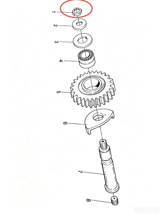 GB890-80  ZOOMLION BRAND SPECIAL CHASSIS FOR TRUCK CRANE-NUT M16×1.5
